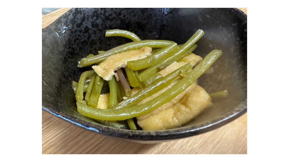 さつまいもの茎と薄揚げの炒め煮